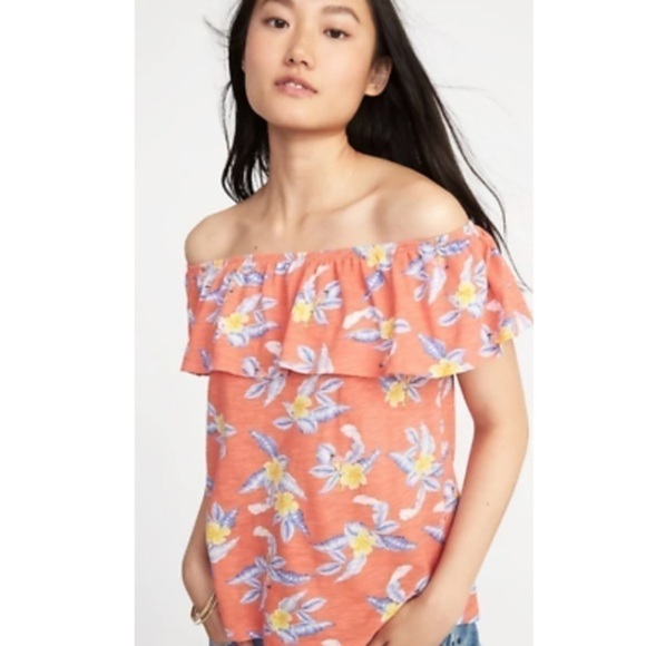 Old Navy NWOT Off the Shoulder Ruffle Top - Picture 1 of 6